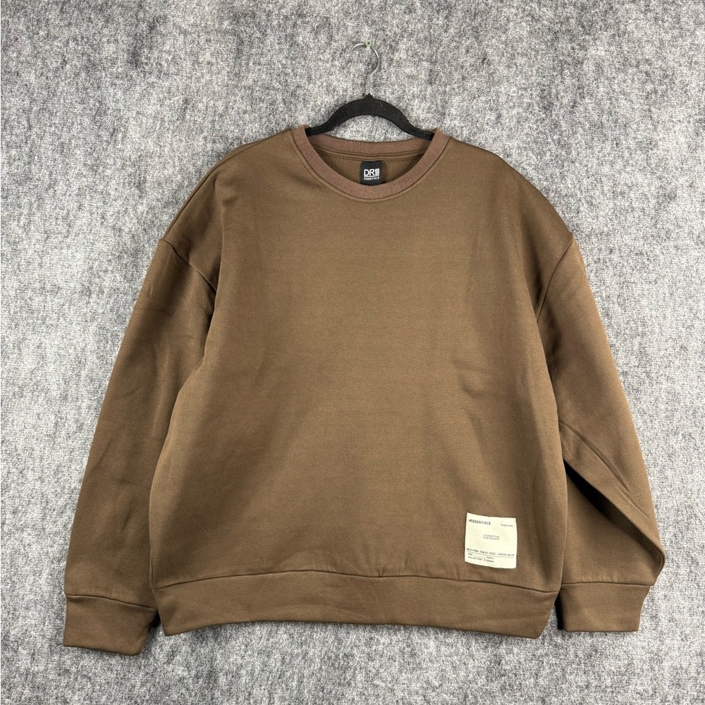 DRⅢ Essentials Chocolate Brown Crewneck Sweatshirt Men’s L New with Tags